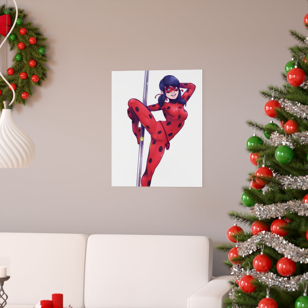 Miraculous Ladybug Sexy Pole Dance Poster - Lewd Premium Matte Vertical Poster - Adult Wall Art