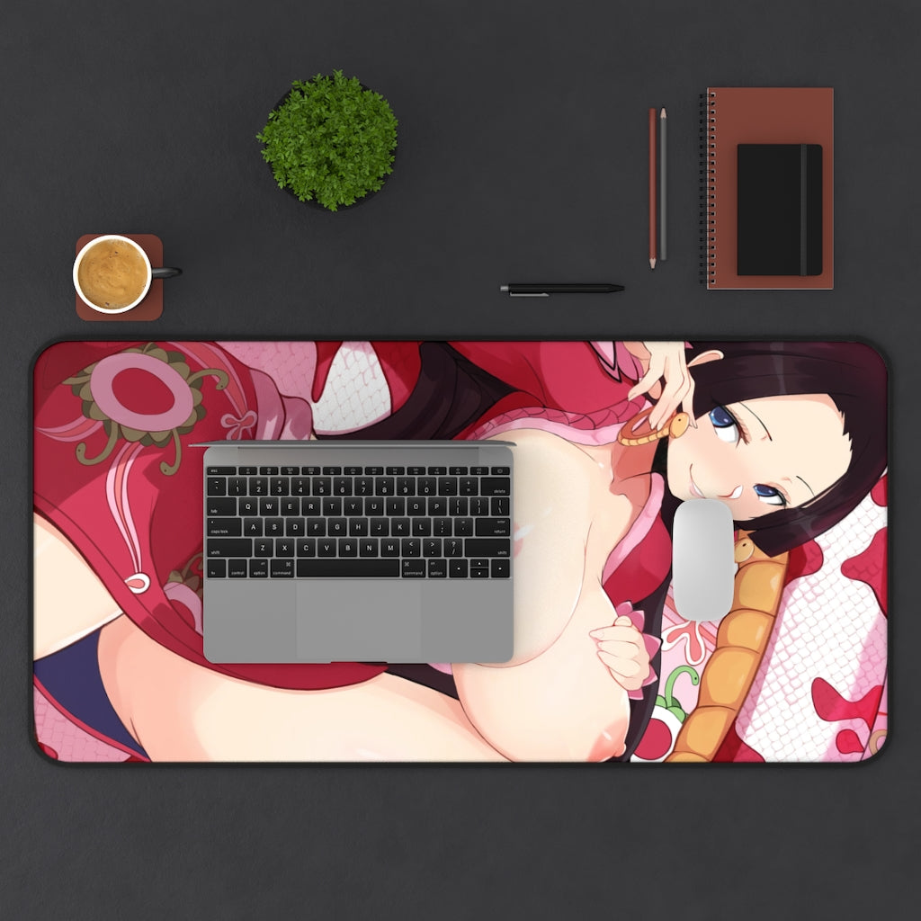 Boa Hancock Huge Tits One Piece Desk Mat - Lewd Mousepad - Anime Girl Playmat