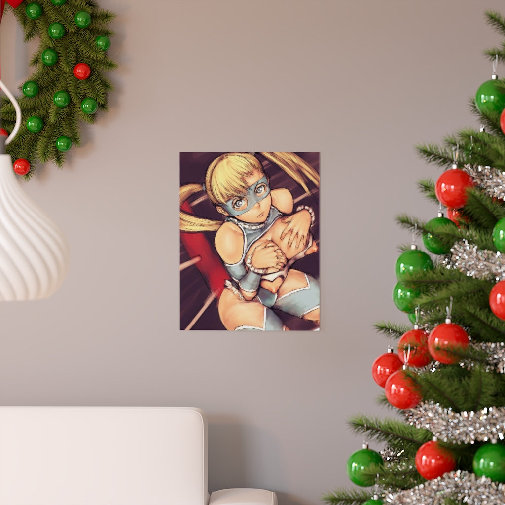 Rainbow Mika Street Fighter Poster - Lewd Premium Matte Vertical Poster - Adult Wall Art