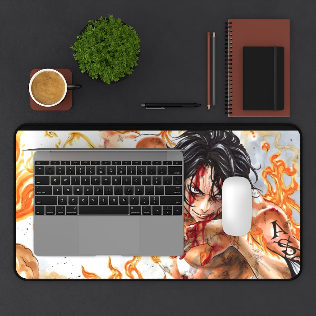 Fire Fist ACE - One Piece Non-Slip Mouse Pad / Desk Mat - The Mouse Pads Ninja Home Decor