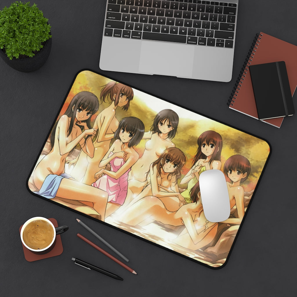 KimiKiss Pure Rouge Nude Onsen Waifus Desk Mat - Sexy Anime Girls Mousepad - Gaming Playmat