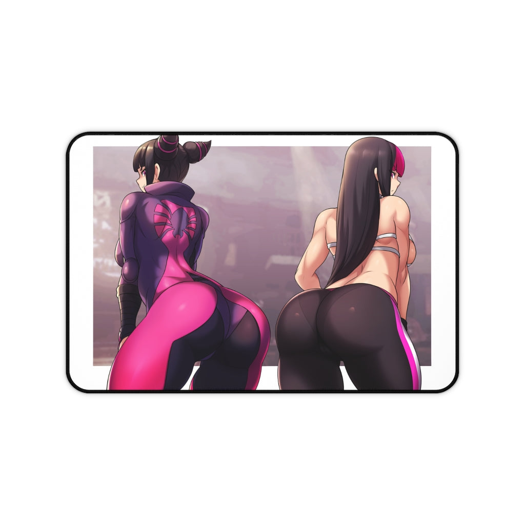 Street Fighter Sexy Mousepad - Cute Butt Juri Large Gaming Desk Mat - Ecchi Desk Pad