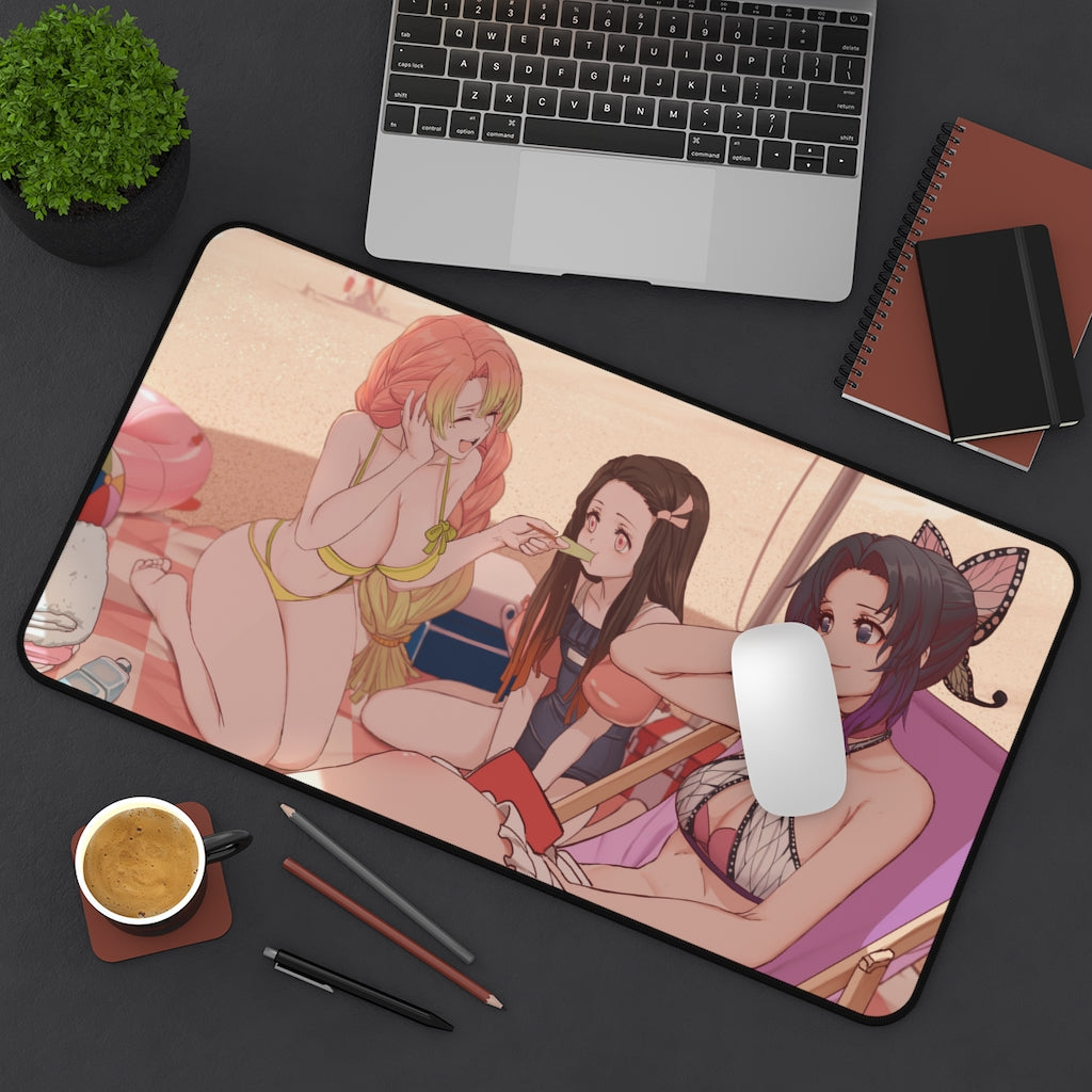 Demon Slayer Bikini Waifus Desk Mat - Sexy Anime Girls Mousepad - Gaming Playmat