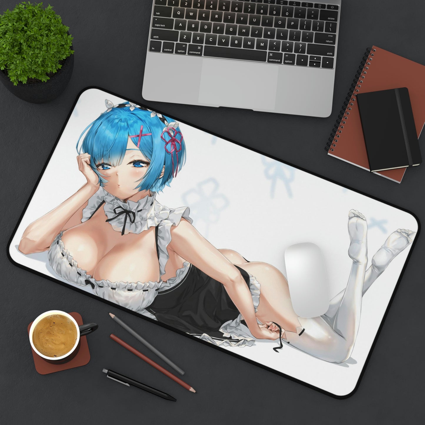 Sexy Maid Rem Re Zero Desk Mat - Non Slip Isekai Anime Mousepad