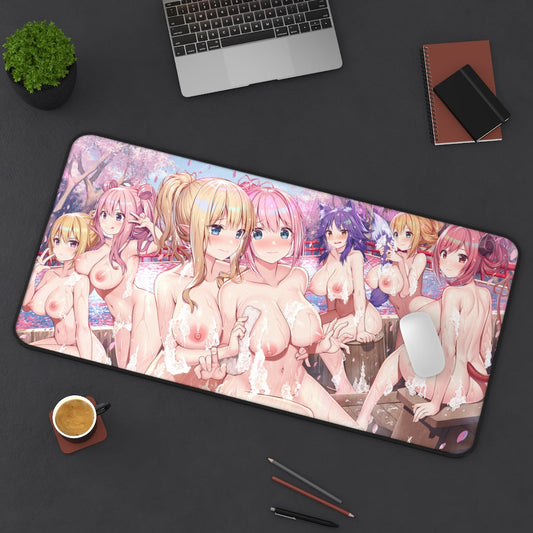 Princess Connect Re Dive Sexy Mousepad - Nude Onsen Waifus Desk Mat - Ecchi Playmat