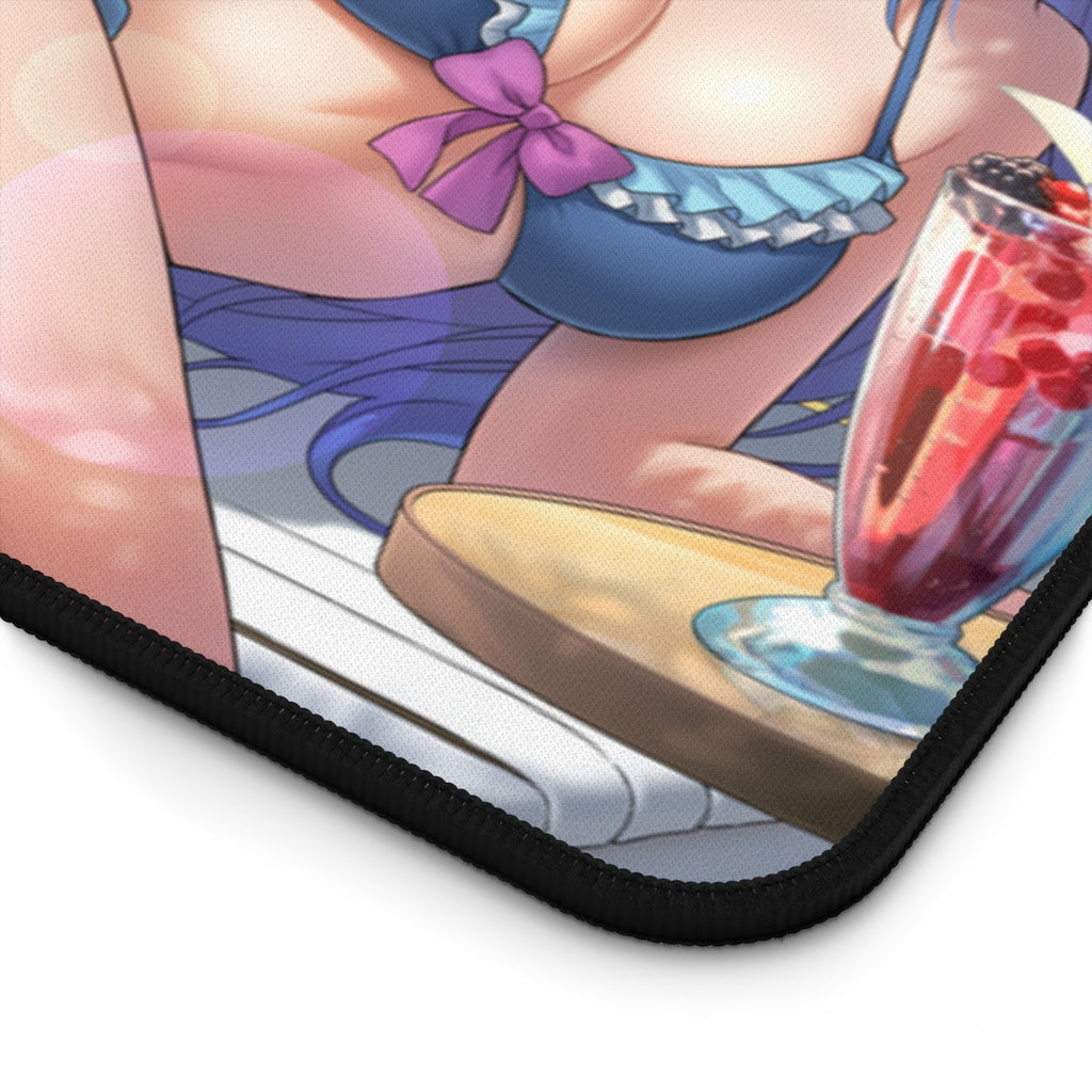 Konosuba Aqua And Friends Sexy Mousepad - Beach Time Desk Mat - Ecchi Playmat