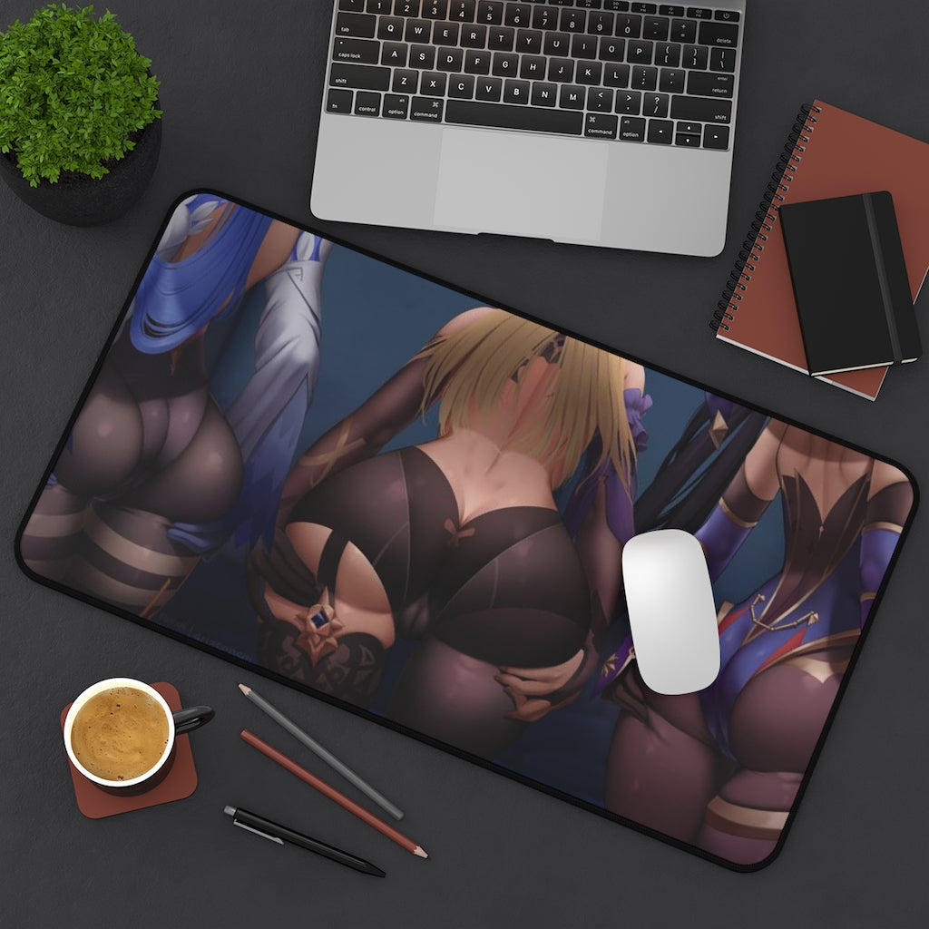 Genshin Impact Booties Ecchi Mousepad - Desk Mat - Sexy Butts Playmat