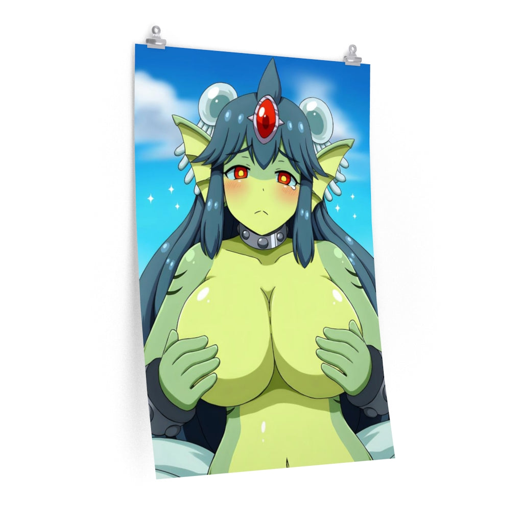 Giga Mermaid Boobs Shantae Ecchi Poster - Lewd Premium Matte Vertical Poster - Adult Wall Art