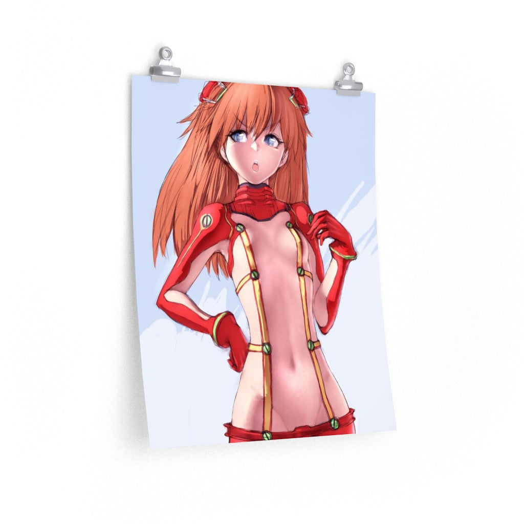 Souryuu Asuka Langley Neon Genesis Evangelion Poster - Lewd Premium Matte Vertical Poster - Adult Wall Art