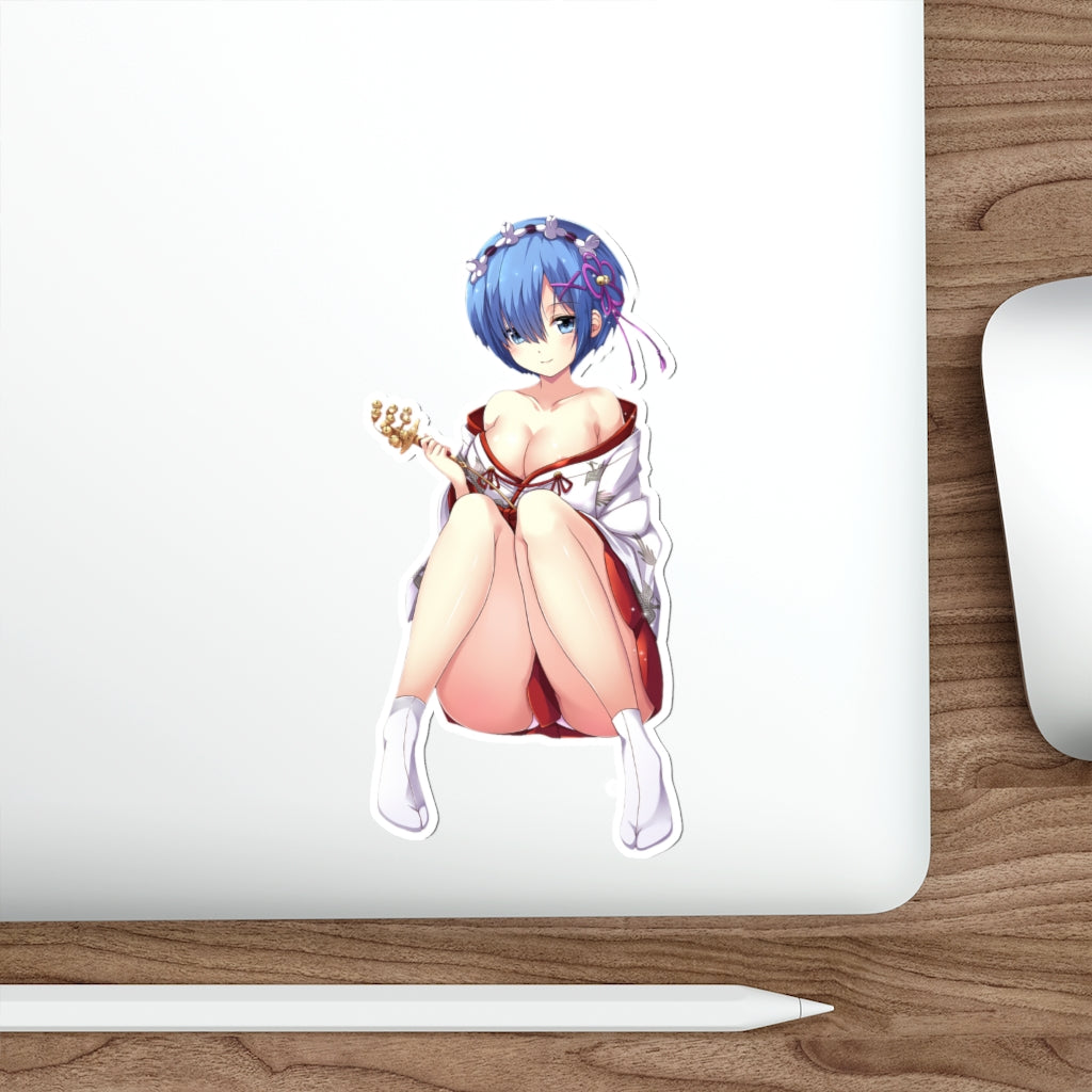 Sexy Yukata Rem Re Zero Waterproof Sticker - Ecchi Vinyl Decal