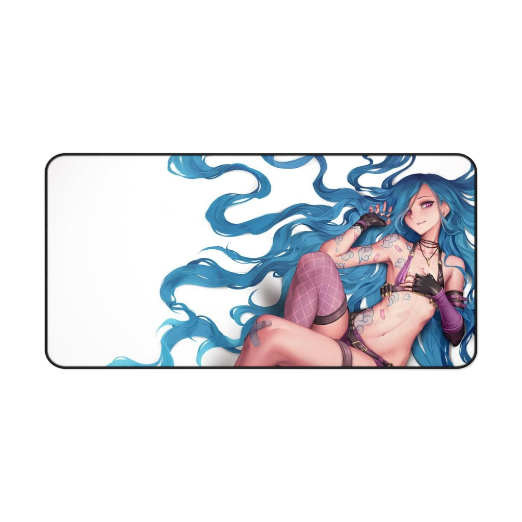 Arcane Mousepad - Sexy Jinx Large Desk Mat - League Of Legends Ecchi Mouse Pad