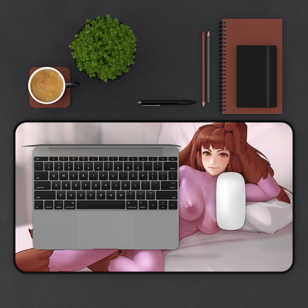 Kobold Monster Girl Encyclopedia Sexy Bodysuit Desk Mat - Non Slip Mousepad