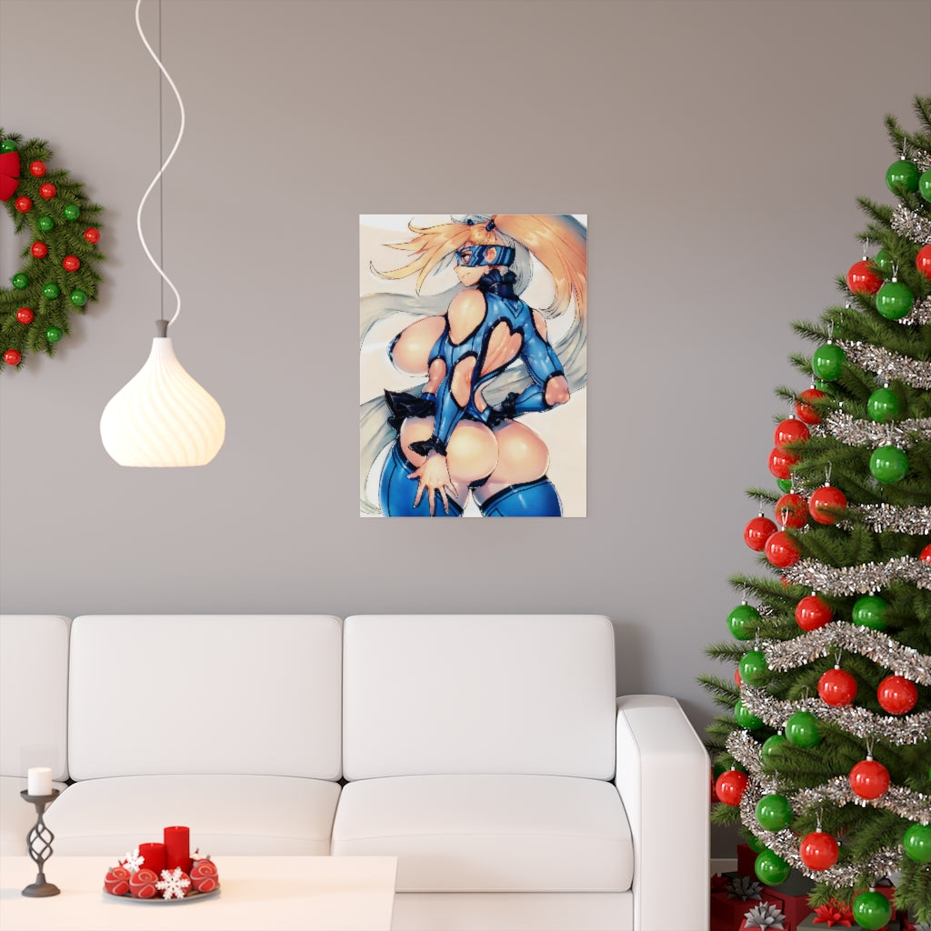 Rainbow Mika Street Fighter Poster - Lewd Premium Matte Vertical Poster - Adult Wall Art