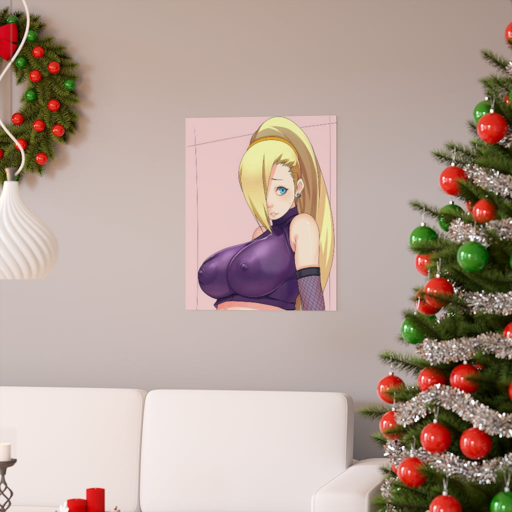 Big Tits Yamanaka Ino Naruto Ecchi Poster - Lewd Premium Matte Vertical Poster - Adult Wall Art