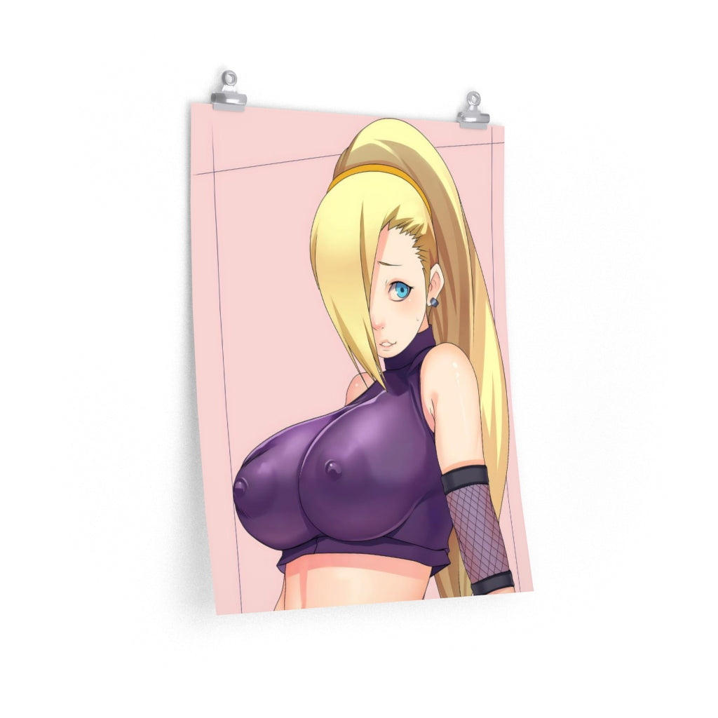 Big Tits Yamanaka Ino Naruto Ecchi Poster - Lewd Premium Matte Vertical Poster - Adult Wall Art