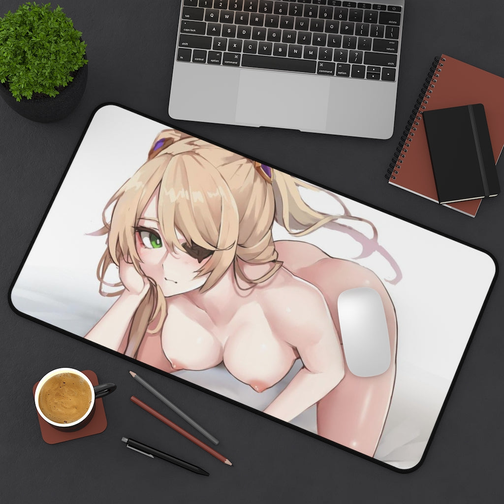 Nude Fischl Sexy Boobs Genshin Impact Desk Mat - Non Slip Mousepad