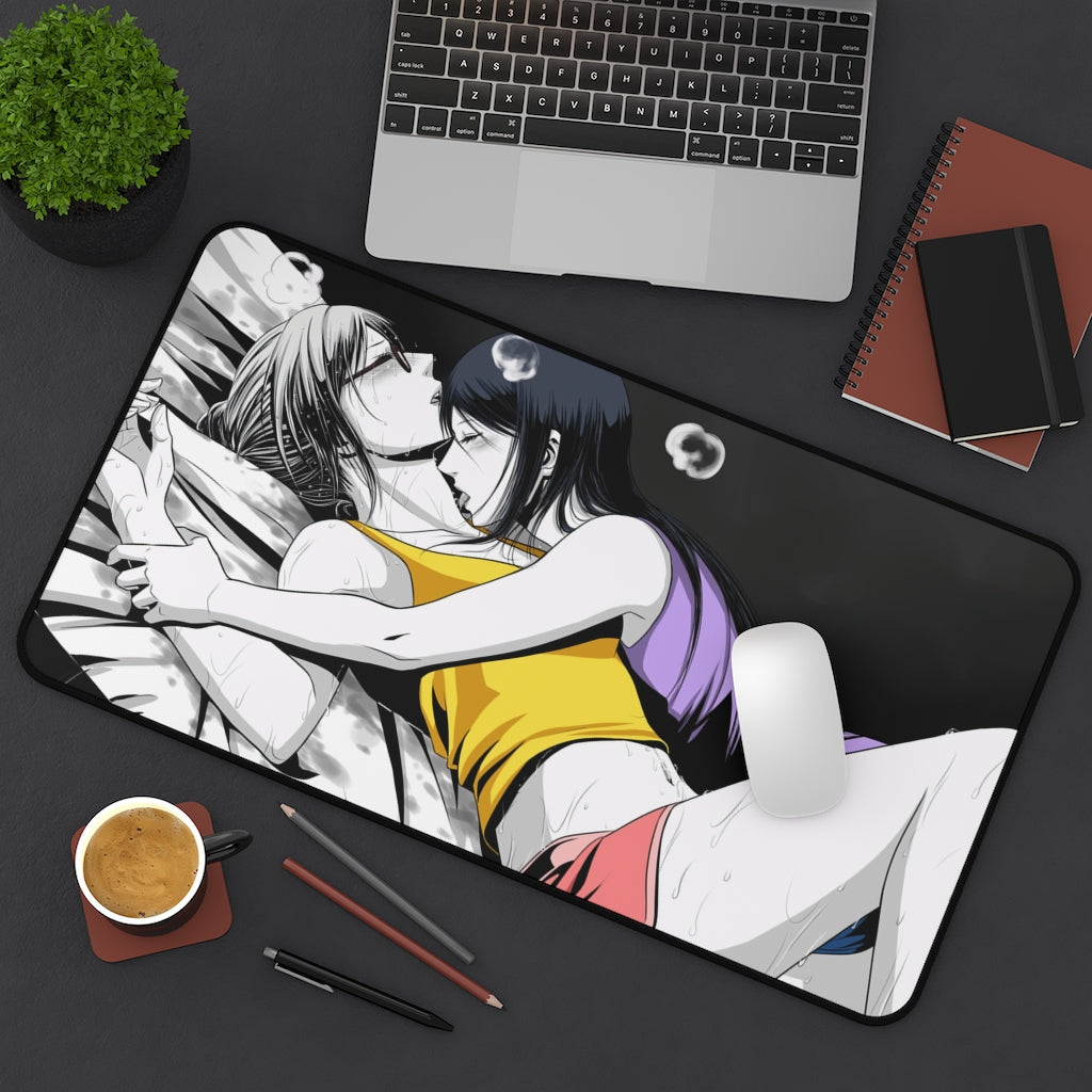 Prison School Sexy Shiraki Meiko and Kurihara Mari Desk Mat - Gaming Mousepad - Non Slip Playmat