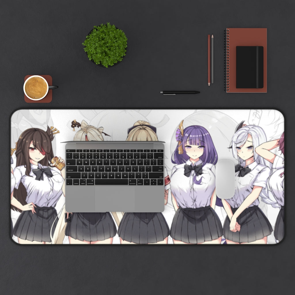 Genshin Impact Big Tits Waifus Gaming Desk Mat - Video Game Mousepad - Non Slip Playmat