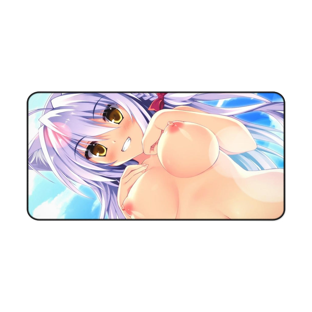 Leonmitchelli Galette Des Rois Dog Days Nude Boobs Sexy Neko Desk Mat - Non Slip Mousepad