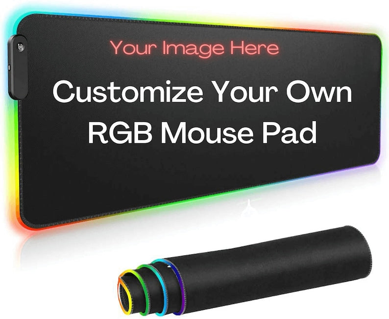 DIY Custom Mouse Pad - RGB Illumination Large Gaming LED Mousepad.