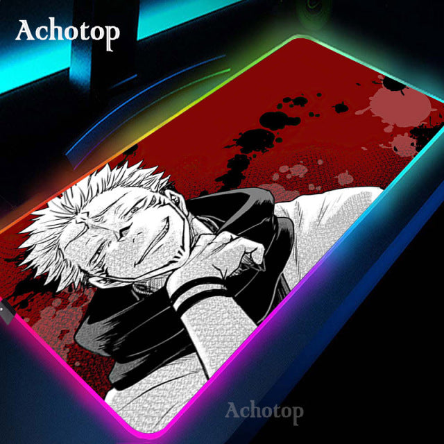 Jujutsu Kaisen RGB Mouse Pad - LED Light Gaming Desk Mat - Anime Mousepads