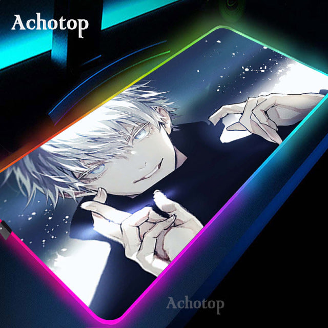 Jujutsu Kaisen RGB Mouse Pad - LED Light Gaming Desk Mat - Anime Mousepads