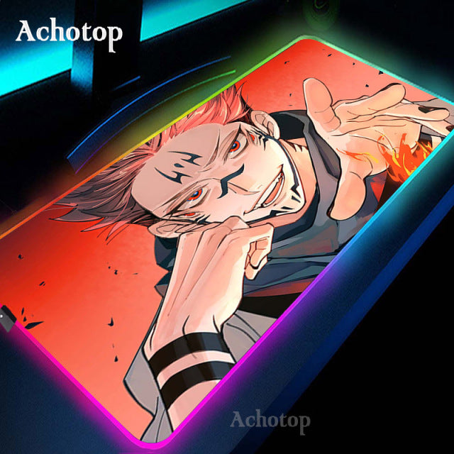 Jujutsu Kaisen RGB Mouse Pad - LED Light Gaming Desk Mat - Anime Mousepads