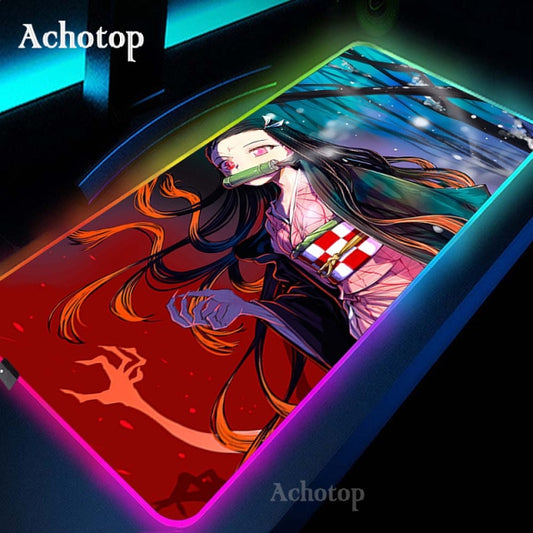 Anime Demon Slayer Mousepad Gaming Mouse Pad RGB - Nezuko Kamado