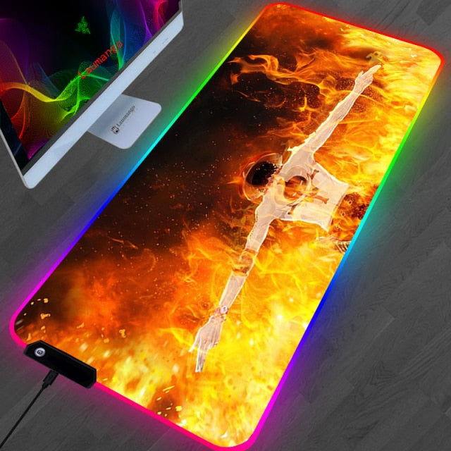 One Piece RGB Mouse Pad Anime Large PC Gamer Mousepad