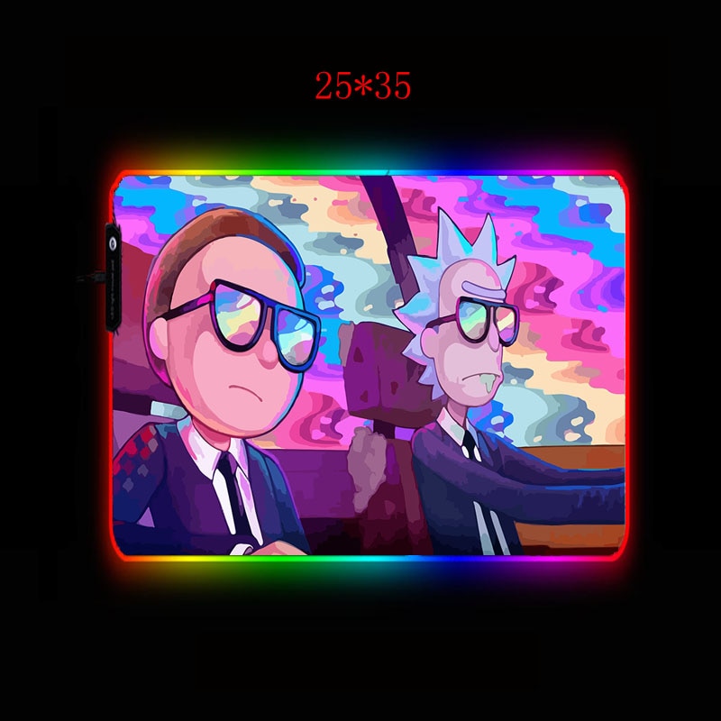 Rick and Morty mouse pad Gaming Cartoon RGB Desk mat