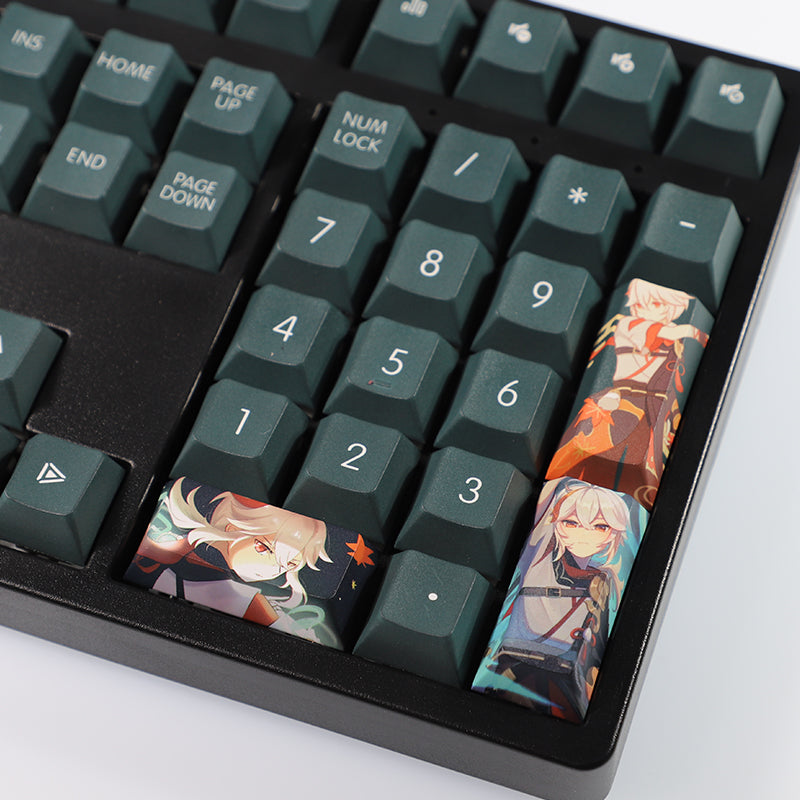 Genshin Impact Key Caps -  Kaedehara Kazuha PBT Keycaps - For 61/87/104/108 Keys Keyboard 2022