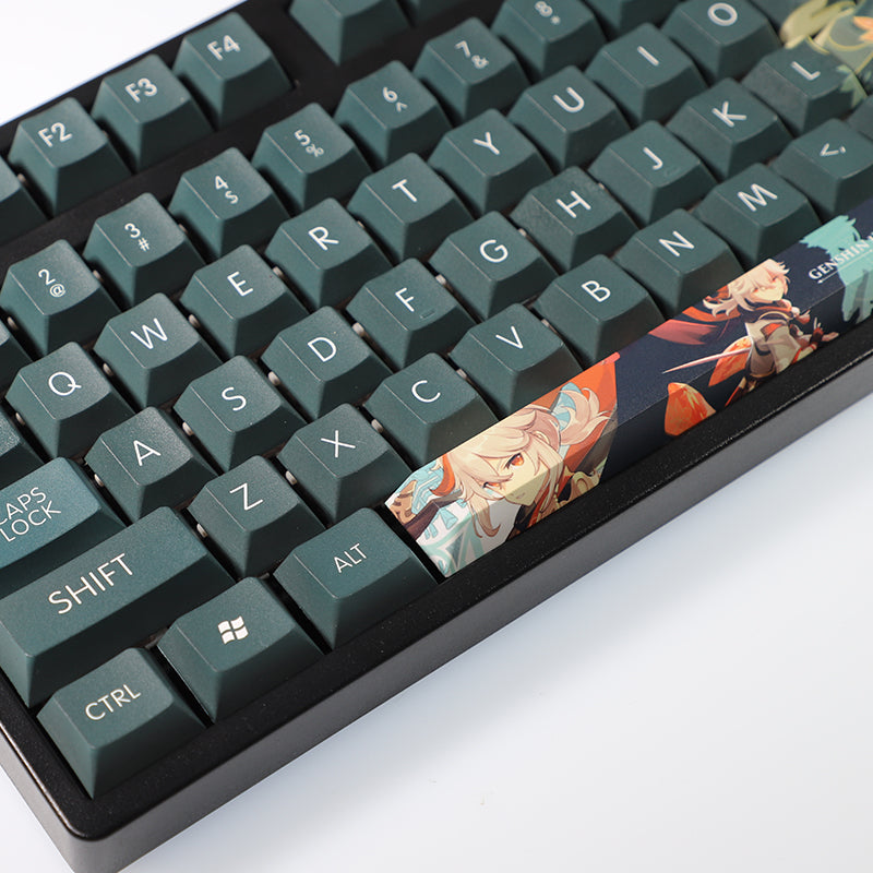 Genshin Impact Key Caps -  Kaedehara Kazuha PBT Keycaps - For 61/87/104/108 Keys Keyboard 2022