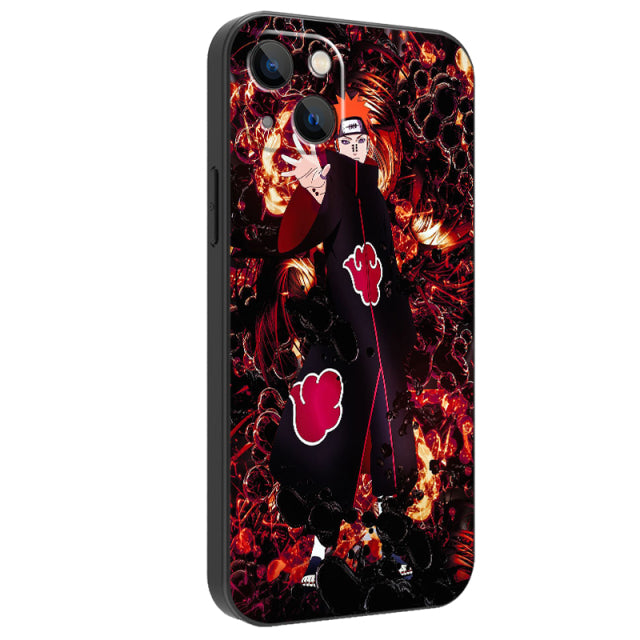 Naruto Phone Case - For iPhone (6 ,7 ,8 ,X ,11 ,12 ,13 ) - Naruto Anime iPhone Silicon TPU Black Cover