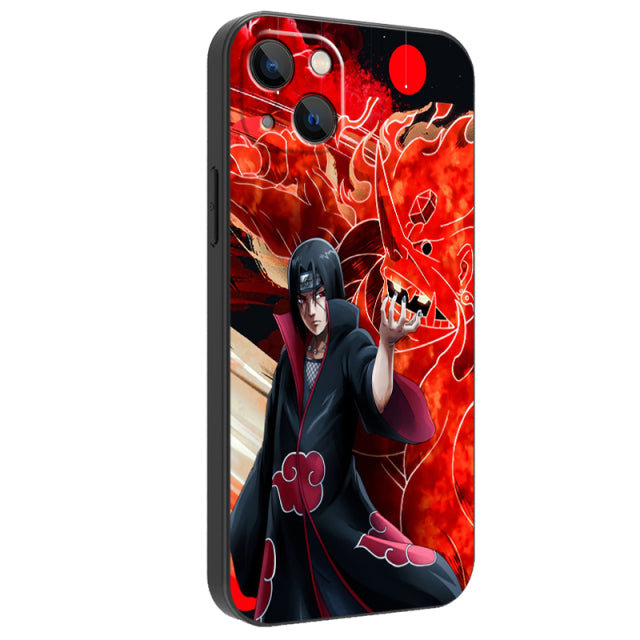 Naruto Phone Case - For iPhone (6 ,7 ,8 ,X ,11 ,12 ,13 ) - Naruto Anime iPhone Silicon TPU Black Cover