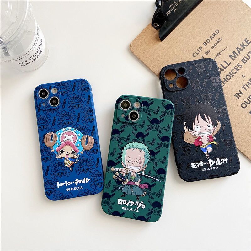 One Piece phone cases - Anime cases For iPhone ( 7 , 8, X , 11, 12 ,13 ) - Luffy ,  Chopper , Roronoa Zoro Anime Phone Case