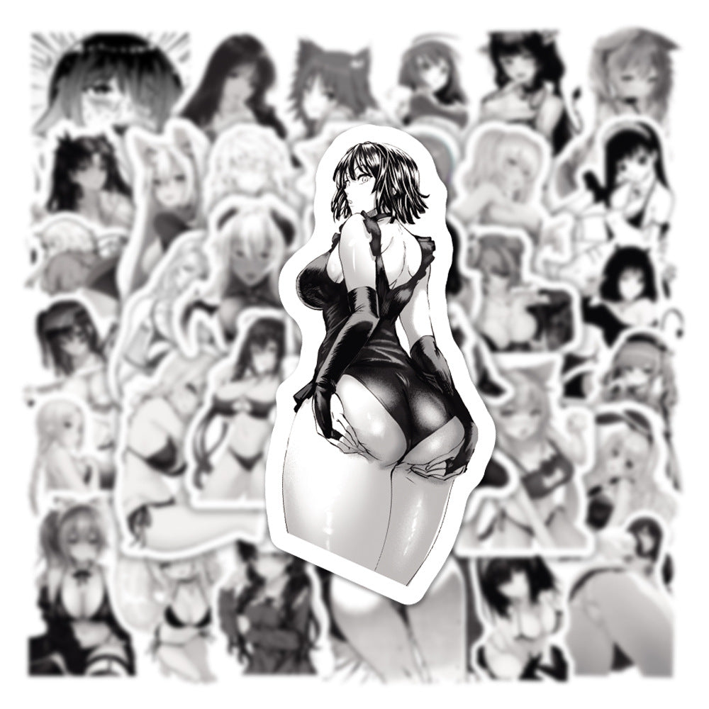 50pcs anime Decal Stickers | Hot girl Waifu stickers Decal Stickers | For  suitcase laptop Car Truck Waterproof Car stickers